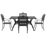 Set de 3 Negro Aluminio Fundido Mesa para 4 Personas Duradera de , Sillas de jardín - Ref: Foro24-3334661, Precio: 913,33 €, ...