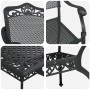 Set de 3 Negro Aluminio Fundido Mesa para 4 Personas Duradera de , Sillas de jardín - Ref: Foro24-3334661, Precio: 913,33 €, ...