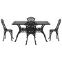 Set de 3 Negro Aluminio Fundido Grande de , Sillas de jardín - Ref: Foro24-3334669, Precio: 720,98 €, Descuento: %