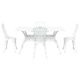 Juego de 3 Blanco Aluminio Fundido 150 x 90 x 72 cm de , Sillas de jardín - Ref: Foro24-3334670, Precio: 720,56 €, Descuento: %