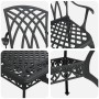Set de 3 Negro Aluminio Fundido 150x90x72 cm Duradero de , Sillas de jardín - Ref: Foro24-3334677, Precio: 779,65 €, Descuent...