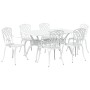 Set de 4 Blanco Aluminio Fundido Grande de , Sillas de jardín - Ref: Foro24-3334682, Precio: 999,50 €, Descuento: %