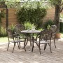Juego de Comedor para Jardín de 5 Piezas de en Aluminio Fundido Bronce de , Sillas de jardín - Ref: Foro24-3334684, Precio: 6...