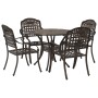 Juego de Comedor para Jardín de 5 Piezas de en Aluminio Fundido Bronce de , Sillas de jardín - Ref: Foro24-3334684, Precio: 6...