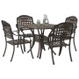 Juego de Comedor para Jardín de 5 Piezas de en Aluminio Fundido Bronce de , Sillas de jardín - Ref: Foro24-3334684, Precio: 6...