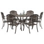 Juego de comedor de jardín de 7 piezas de en aluminio fundido bronce de , Sillas de jardín - Ref: Foro24-3334688, Precio: 824...