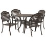 Juego de Comedor para Jardín de 5 Piezas de en Aluminio Fundido Bronce de , Sillas de jardín - Ref: Foro24-3334684, Precio: 6...
