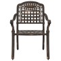 Juego de comedor de jardín de 7 piezas de en aluminio fundido bronce de , Sillas de jardín - Ref: Foro24-3334688, Precio: 824...