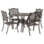 Conjunto de Comedor de Jardín de 5 Piezas de Bronce de Aluminio Fundido de , Sillas de jardín - Ref: Foro24-3334692, Precio: ...