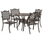 Conjunto de Comedor de Jardín de 5 Piezas de Bronce de Aluminio Fundido de , Sillas de jardín - Ref: Foro24-3334692, Precio: ...