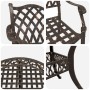 Conjunto de Comedor de Jardín de 5 Piezas de Bronce de Aluminio Fundido de , Sillas de jardín - Ref: Foro24-3334692, Precio: ...
