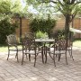 Set de Comedor de Jardín de 7 Piezas de en Aluminio Fundido Color Bronce de , Sillas de jardín - Ref: Foro24-3334696, Precio:...