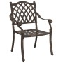 Set de Comedor de Jardín de 7 Piezas de en Aluminio Fundido Color Bronce de , Sillas de jardín - Ref: Foro24-3334696, Precio:...