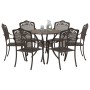 Conjunto de Comedor de Jardín de 7 Piezas de en Aluminio Fundido Bronce de , Sillas de jardín - Ref: Foro24-3334704, Precio: ...