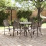 Conjunto de Comedor de Jardín de 7 Piezas de en Aluminio Fundido Bronce de , Sillas de jardín - Ref: Foro24-3334704, Precio: ...