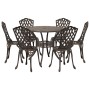 Conjunto de Comedor de Jardín de 7 Piezas de en Aluminio Fundido Bronce de , Sillas de jardín - Ref: Foro24-3334712, Precio: ...
