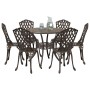 Conjunto de Comedor de Jardín de 7 Piezas de en Aluminio Fundido Bronce de , Sillas de jardín - Ref: Foro24-3334712, Precio: ...