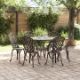 Conjunto de Comedor de Jardín de 7 Piezas de en Aluminio Fundido Bronce de , Sillas de jardín - Ref: Foro24-3334712, Precio: ...