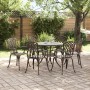 Juego de Comedor de Jardín de 7 Piezas en Aluminio Fundido Bronce de , Sillas de jardín - Ref: Foro24-3334720, Precio: 686,66...
