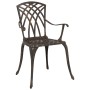 Juego de Comedor de Jardín de 7 Piezas en Aluminio Fundido Bronce de , Sillas de jardín - Ref: Foro24-3334720, Precio: 686,66...