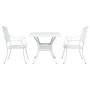 Conjunto de Bistro de Jardín de 3 Piezas Blanco de Aluminio Fundido de , Sillas de jardín - Ref: Foro24-3334726, Precio: 432,...