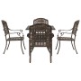 Set de bistró de jardín de 5 piezas de aluminio fundido de , Sillas de jardín - Ref: Foro24-3334728, Precio: 608,62 €, Descue...
