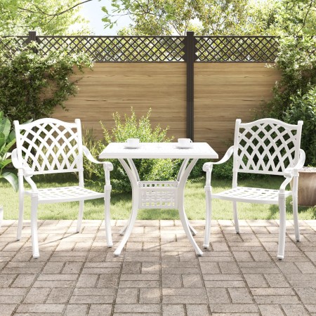 Conjunto de Bistro de Jardín de 3 Piezas de Aluminio Fundido Blanco de , Sillas de jardín - Ref: Foro24-3334734, Precio: 441,...