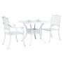 Conjunto de Bistro de Jardín de 3 Piezas de Aluminio Fundido Blanco de , Sillas de jardín - Ref: Foro24-3334734, Precio: 441,...