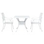 Conjunto de Bistro de Jardín de 3 Piezas de Aluminio Fundido Blanco de , Sillas de jardín - Ref: Foro24-3334734, Precio: 441,...