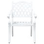 Conjunto de Bistro de Jardín de 3 Piezas de Aluminio Fundido Blanco de , Sillas de jardín - Ref: Foro24-3334734, Precio: 441,...