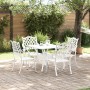 Conjunto de Comedor Exterior Conjunto de 5 Blanco Aluminio Fundido de , Sillas de jardín - Ref: Foro24-3334738, Precio: 667,1...
