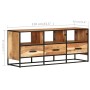 Mueble para la TV madera maciza de acacia 110x30x45 cm en Muebles TV | Comprar online en Foru.es