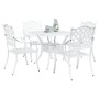 Conjunto de Comedor Exterior Conjunto de 5 Blanco Aluminio Fundido de , Sillas de jardín - Ref: Foro24-3334738, Precio: 667,1...