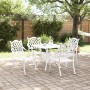 Conjunto de Comedor Exterior Conjunto de 5 Blanco Aluminio Fundido de , Sillas de jardín - Ref: Foro24-3334738, Precio: 667,1...