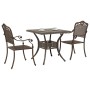 Juego de Bistro de Jardín de 3 Piezas de Aluminio Fundido en Bronce de de , Sillas de jardín - Ref: Foro24-3334740, Precio: 4...