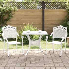 Conjunto de Bistro de Jardín de 3 Piezas Blanco de Aluminio Fondido de , Sillas de jardín - Ref: Foro24-3334742, Precio: 443,...