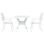 Conjunto de Bistro de Jardín de 3 Piezas Blanco de Aluminio Fondido de , Sillas de jardín - Ref: Foro24-3334742, Precio: 443,...
