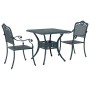 Set de Bistro de Jardín de 3 Piezas Verde de Aluminio Fundido de , Sillas de jardín - Ref: Foro24-3334743, Precio: 416,63 €, ...