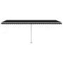 Toldo de pie retráctil manual gris antracita 600x350 cm de vidaXL, Toldos - Ref: Foro24-3069679, Precio: 687,69 €, Descuento: %