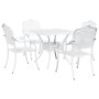 Juego de Comedor de Jardín de 5 Piezas en Aluminio Fundido Blanco de , Sillas de jardín - Ref: Foro24-3334746, Precio: 672,51...