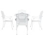 Juego de Comedor de Jardín de 5 Piezas en Aluminio Fundido Blanco de , Sillas de jardín - Ref: Foro24-3334746, Precio: 672,51...