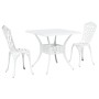 Set de Bistro de Jardín de 3 Piezas en Aluminio Fundido Blanco de , Sillas de jardín - Ref: Foro24-3334750, Precio: 324,58 €,...