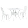 Set de Bistro de Jardín de 3 Piezas en Aluminio Fundido Blanco de , Sillas de jardín - Ref: Foro24-3334750, Precio: 324,58 €,...