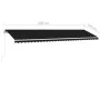 Toldo de pie retráctil manual gris antracita 600x350 cm de vidaXL, Toldos - Ref: Foro24-3069679, Precio: 687,69 €, Descuento: %