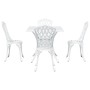Conjunto de comedor para el jardín de 5 piezas de aluminio fundido blanco de , Sillas de jardín - Ref: Foro24-3334754, Precio...