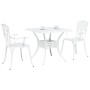 Set de Bistro de Jardín de 3 Piezas de Aluminio Fundido Blanco de , Sillas de jardín - Ref: Foro24-3334758, Precio: 388,25 €,...