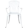Set de Bistro de Jardín de 3 Piezas de Aluminio Fundido Blanco de , Sillas de jardín - Ref: Foro24-3334758, Precio: 388,25 €,...
