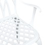 Set de Bistro de Jardín de 3 Piezas de Aluminio Fundido Blanco de , Sillas de jardín - Ref: Foro24-3334758, Precio: 388,25 €,...