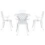 Conjunto de Comedor de Jardín de 5 Piezas Blanco de Aluminio Fundido de , Sillas de jardín - Ref: Foro24-3334762, Precio: 552...