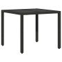 Conjunto de Comedor de Jardín de 3 Piezas con Cojines Ratan Sintético Negro de , Sillas de jardín - Ref: Foro24-3334855, Prec...